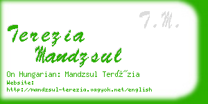 terezia mandzsul business card